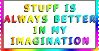 Always better in my imagination stamp