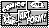 Comics are an art form stamp