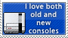 I love both old and new consoles stamp