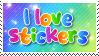 I love stickers stamp