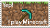 I play Minecraft stamp