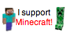 I support Minecraft stamp